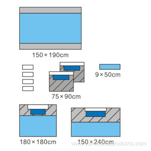 Surgical Drapes Universal Set Without Mayo Size Large